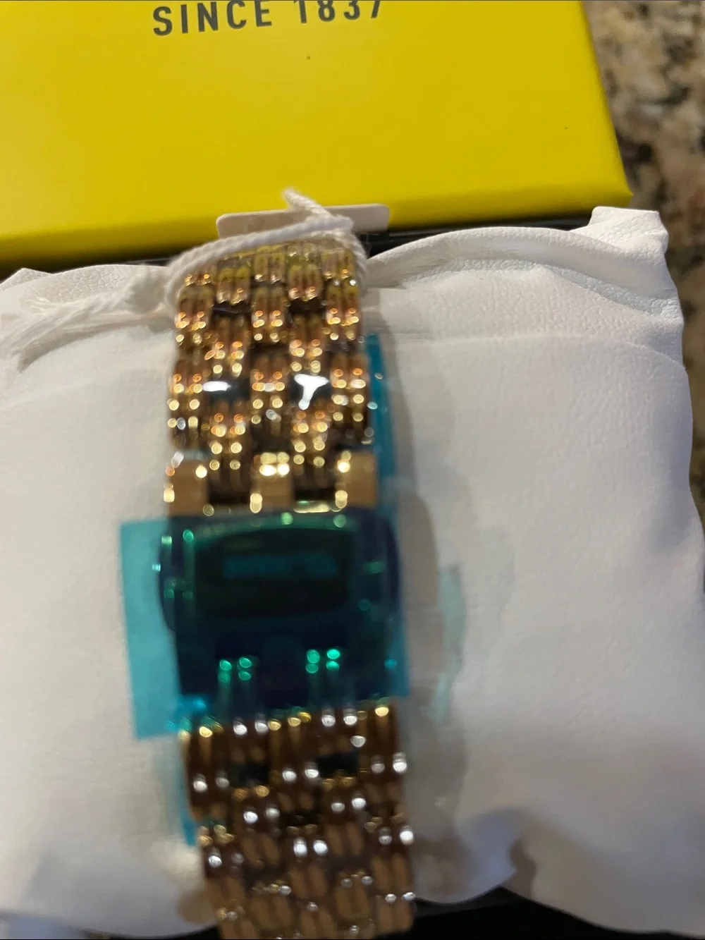 Invicta Wildflower Gold Tone Square Black Dial Women's Watch